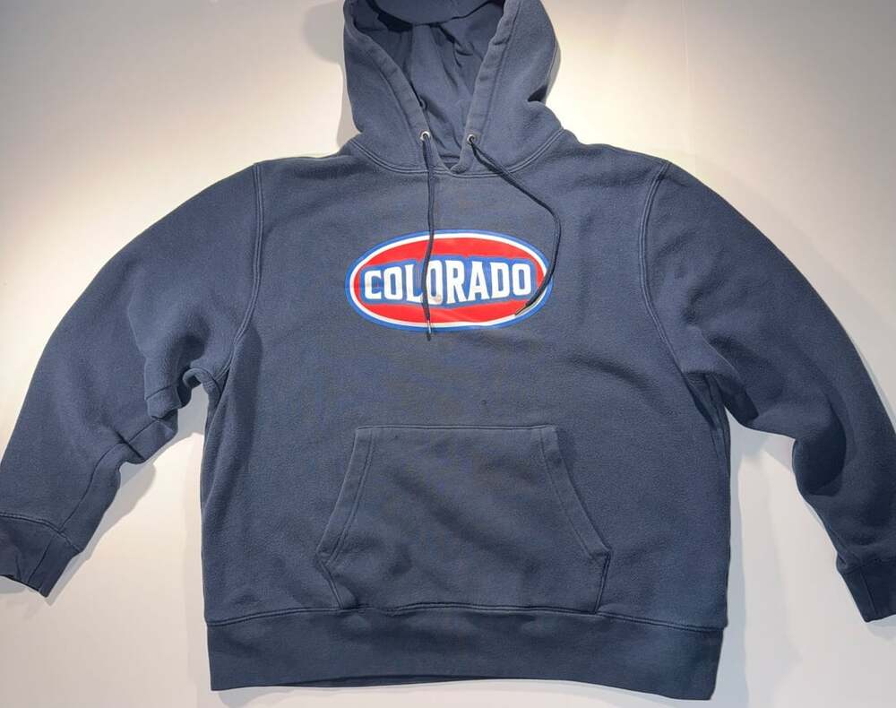 State of Mine Colorado Blue Graphic Hoodie Sweatshirt XL